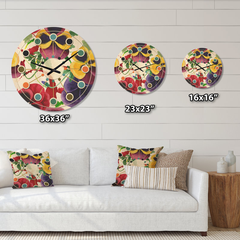 Horloge murale Floral, Moyen