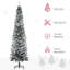 7.4' Tall Unlit Snow-Flocked Slim Artificial Christmas Tree With Realistic Branches And 738 Tips-810507289