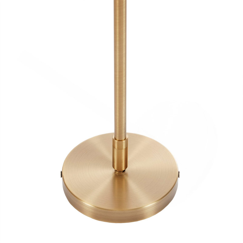 Lustre tambour 5 lumières blanc, Laiton plaqué