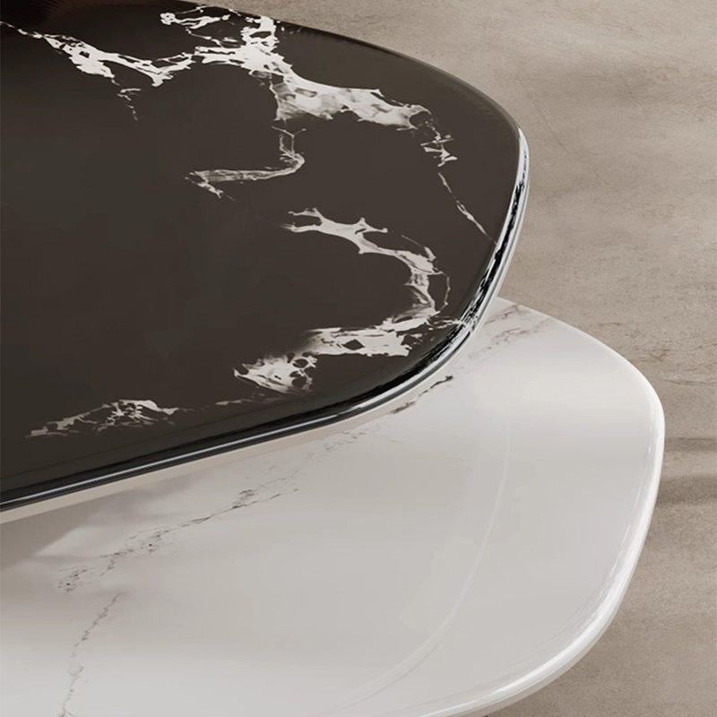 Simple microcrystalline stone coffee table