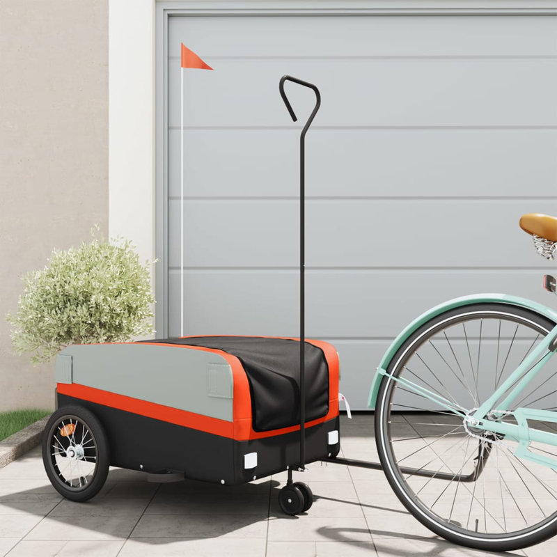 Chariots de jardin, Noir / orange, H 22,8 po x l 54,3 po x P 27,2 po