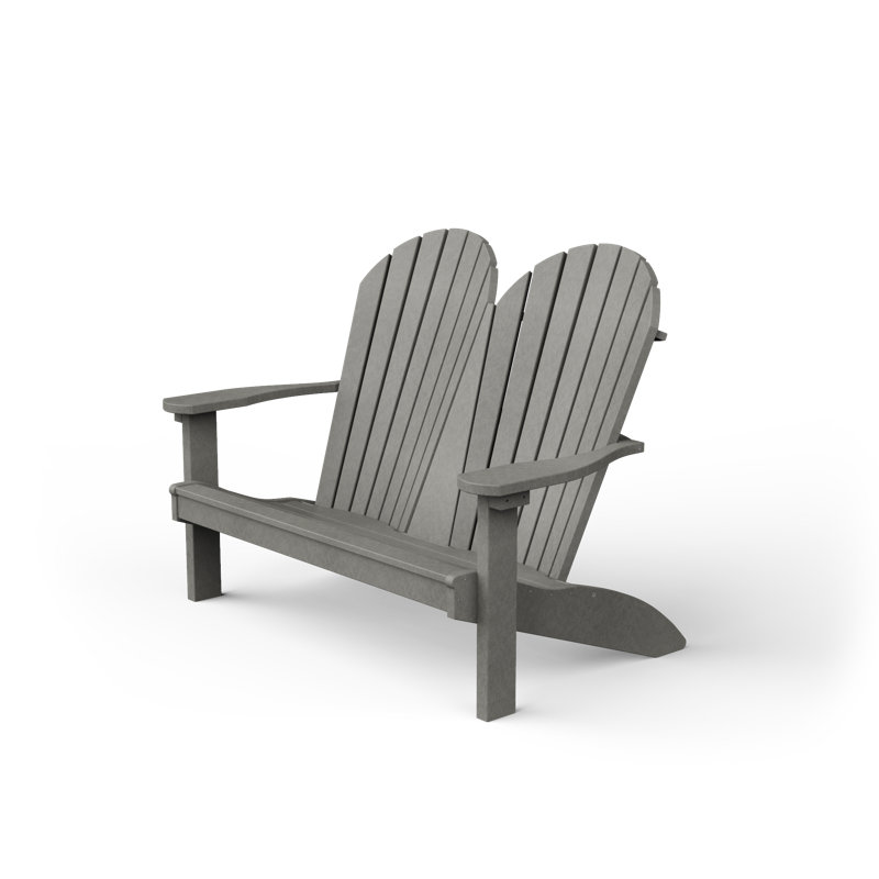 Banc de jardin en plastique Wisby, Gris clair
