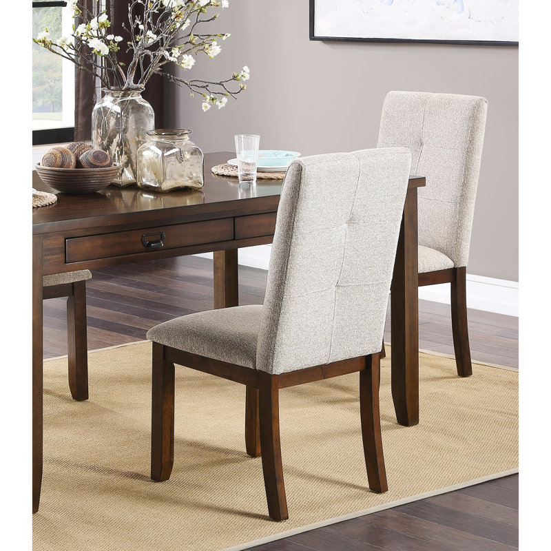 Table à manger 5 pièces, table en bois de cerisier foncé et 4 chaises avec revêtement en chenille, tiroirs fonctionnels pour la cuisine de chambre côté chenille, maison en bois