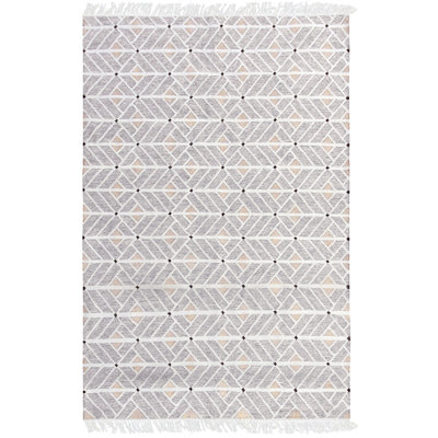 Helden Hand-Knotted Area Rug in Gray/White