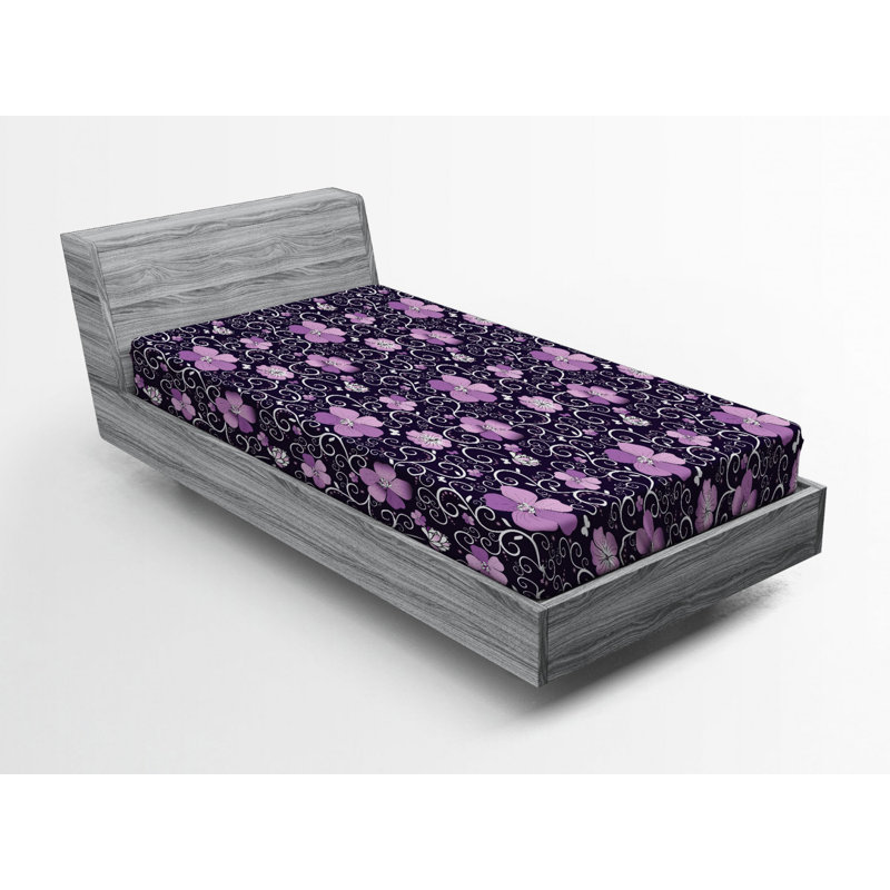 Microfiber Floral Fitted Sheet, Twin XL Fitted Sheet