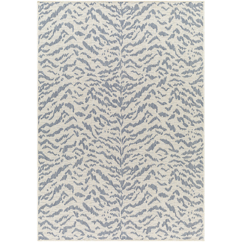 Baurzhan Abstract Indoor / Outdoor Rug, Rectangle 6'7" x 9'