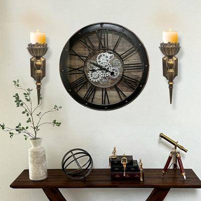 Gold Candle Sconces Set of 2