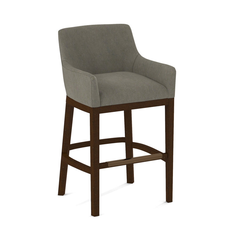 Upholstered Stool, Black, Applause Porpoise