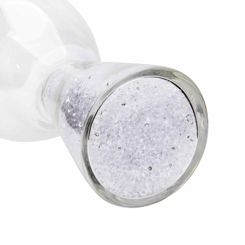 Crystal-Filled Stemless Martini Glass Set of 6