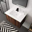 Meuble-lavabo à fermeture en douceur 29,5 "avec lavabo, pour petite salle de bain
