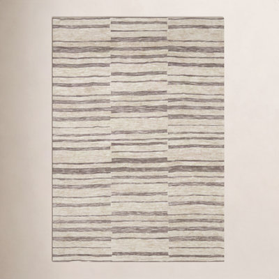 Gertie Natural Taupe Striped Rug