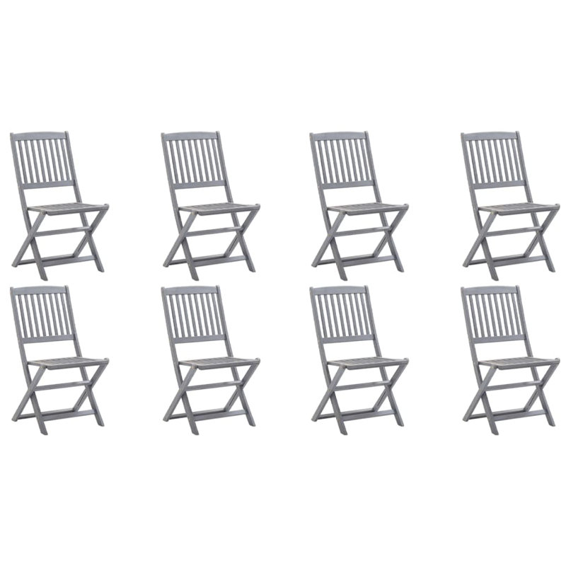 Nikko Patio Dining Side Chair with Cushion, Grey