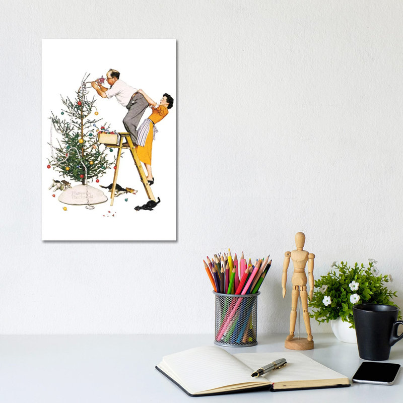 Norman Rockwell - Print on Canvas, 20.32 cm H x 30.48 cm W, Wrapped Canvas