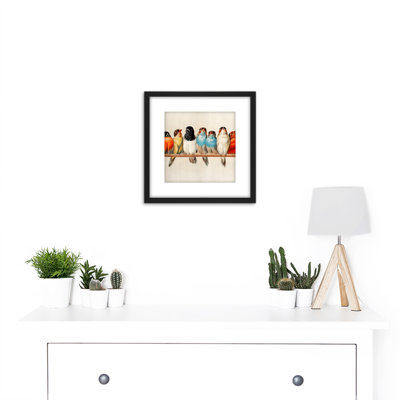 Perch Of Birds by Hector Giacomelli - Single Picture Frame Painting