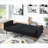 Sofas Couches | Modern Adjustable Convertible Sofa, Ideal for Living Room Guest Room Apartment | Black | Fabric-124630713