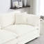 Canapé modulaire modulaire avec chenille blanche et réversible - Revêtement élégant en bois massif-121095148