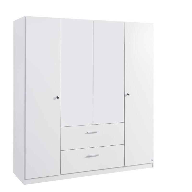 Buchholz 4 Door Wardrobe, White