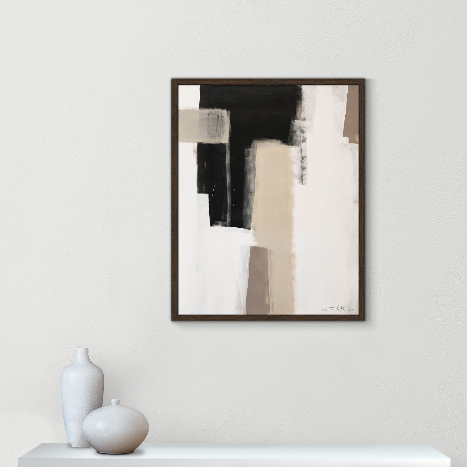 Earth Scapes I Print, 29.5" H x 23.5" W x 1.25" D, Walnut Slim Unmatted Picture Framed
