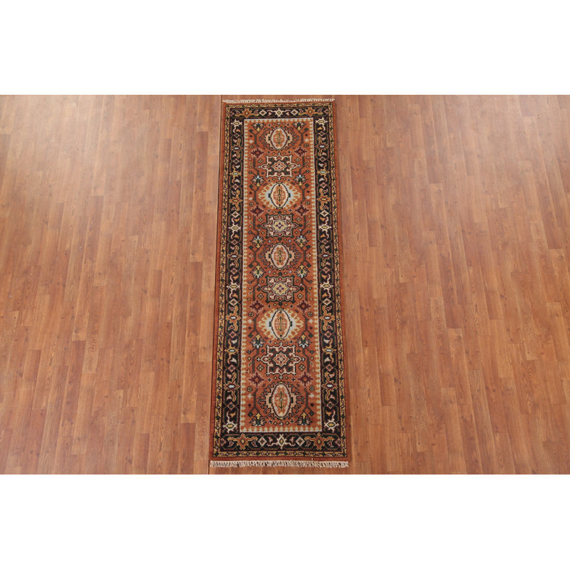 Tapis de couloir orange traditionnel 3x8
