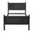 Farmhouse Bed Frame with Headboard and Footboard, Wood Platform Bed with Tall Legs and Underbed Storage, No Box Spring Needed, Black, Twin-1636744228-1636744231