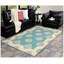 Tapis bleu/beige tissé à plat Gayle-551104591
