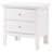 Elegant White Transitional Nightstand