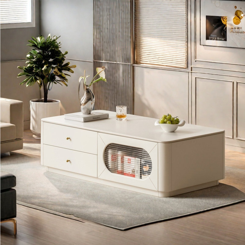 Table basse moderne en ardoise blanche