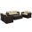  Dark Brown Frame/Beige Cushion