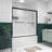 Double Sliding Bathtub Screen With Adjustable Width 56 - 60", 1/4" (6mm) & Tempered Glass, Mute Rollers, Crash Angle, Handle 58" High Shower Enclosure, Clear Design, Reversible Installation, Water-118932969