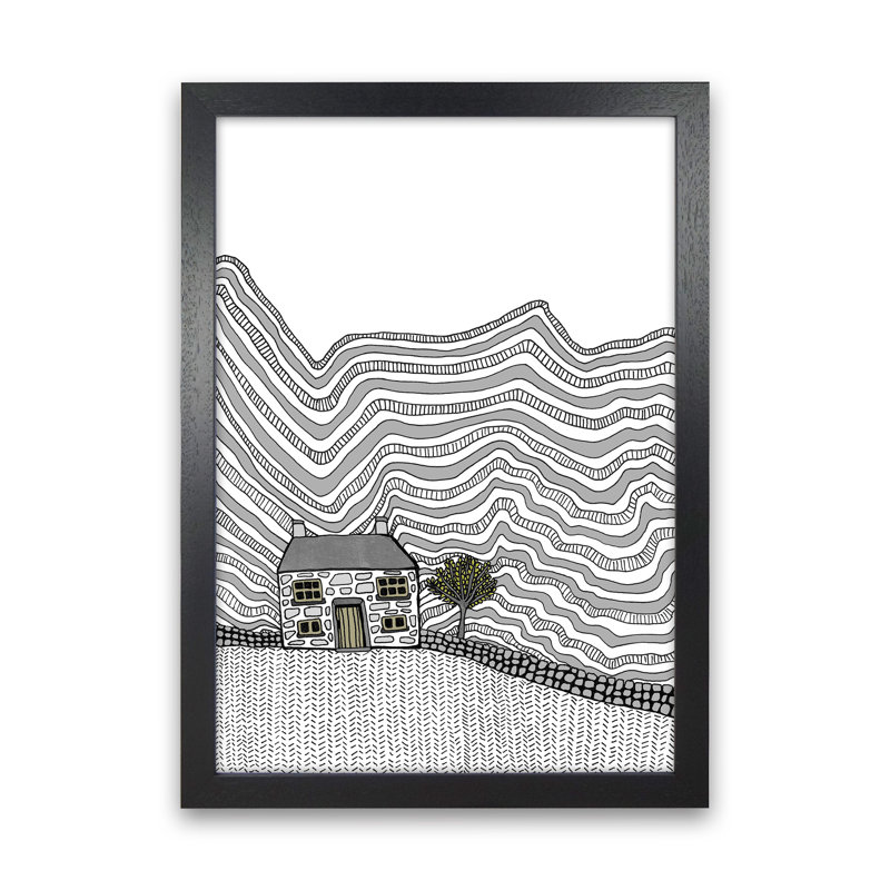 Welsh House by Carissa Tanton - Print, 88cm H x 64cm W x 3cm D, Black Framed