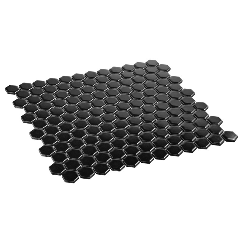 Élégant-Suave 3/4 po Carreau de mosaïque Hexagon Honeycomb, Ivoire