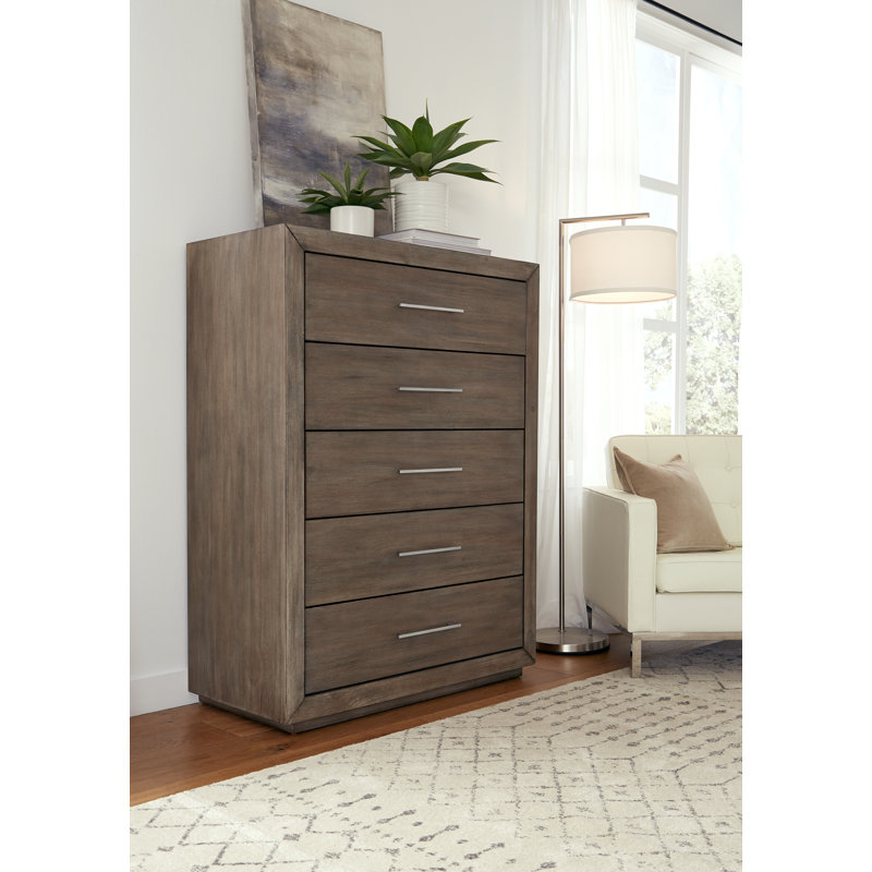 Solid Wood 101.6cm W 5 - Drawer Chest of Drawers