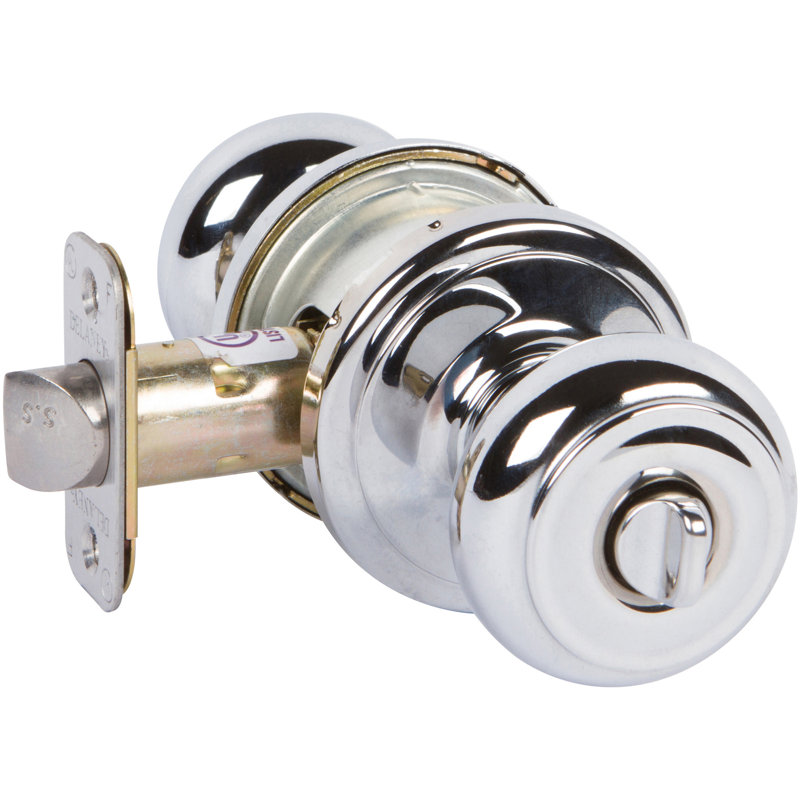 2.18'' Diameter Privacy Chrome Round Knob