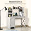 Bureau d'ordinateur avec huche et armoire Homcom Farmhouse-1461402160