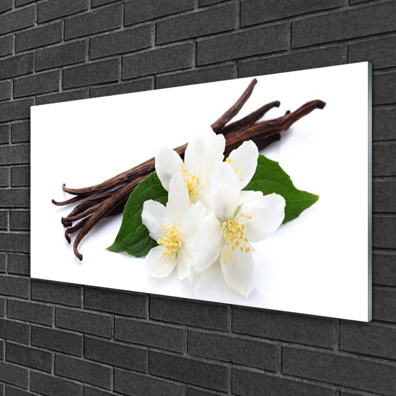 Floral Vanilla - No Frame Print on Glass