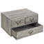 Solid Wood Stackable Vintage 3-Drawer Desktop Storage Desk Organiser with Drawers-1124289326