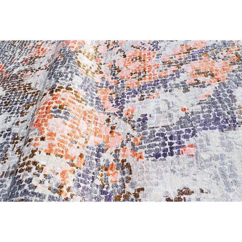 Tapis multicolore et rouille noué à la main de haute qualité, Rectangle 8 pi x 10 pi