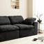Canapé modulaire à assise profonde, canapé en mousse haute résilience avec revêtement en tissu éponge moelleux, coussins de dossier amovibles, livré compressé en boîte, canapé moderne et bas pour salon-630282845-630282847