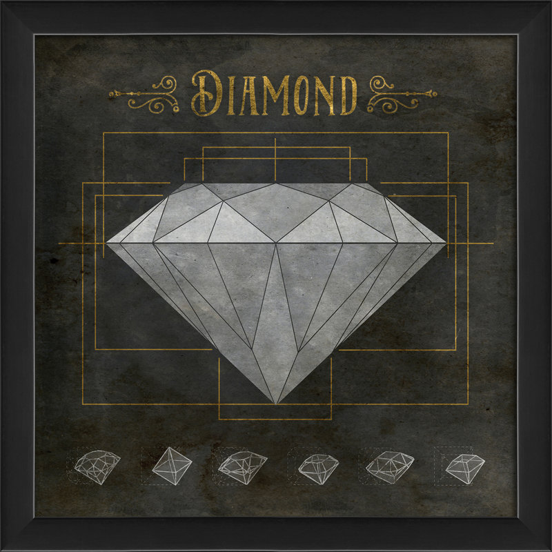 « diamond », impression encadrée, H 12,63 po x l 12,63 po