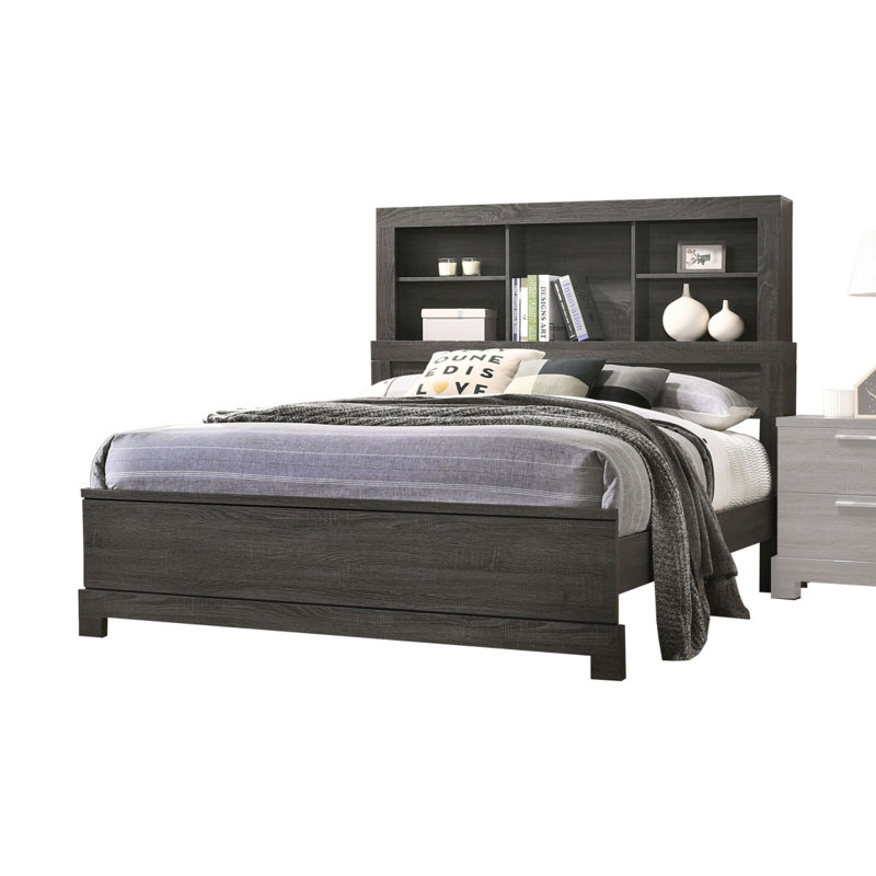 Lantha Gray Oak Finish EK Bed
