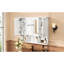 Armoire à pharmacie murale pour salle de bain 35 po x 28 po, 3 tablettes réglables, rangement dissimulé, panneau imperméable, pour organisation à domicile 28 po avec miroir, charnières exquises, style moderne-432136943-432136940