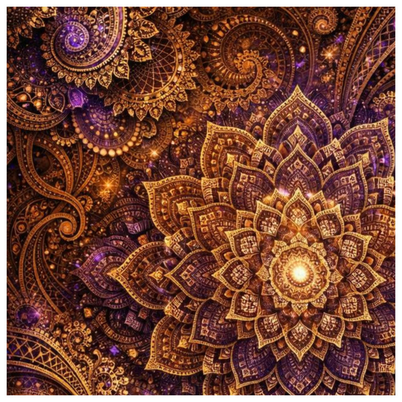 Couvertures complexes d'art mandala, 60 po L x 80 po H