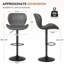 Ensemble de 2 tabourets de bar, tabourets de bar à hauteur de comptoir en cuir polyuréthane avec dossier, chaises de bar pivotantes réglables en hauteur, tabouret d'îlot de cuisine sans accoudoirs moderne-87589310