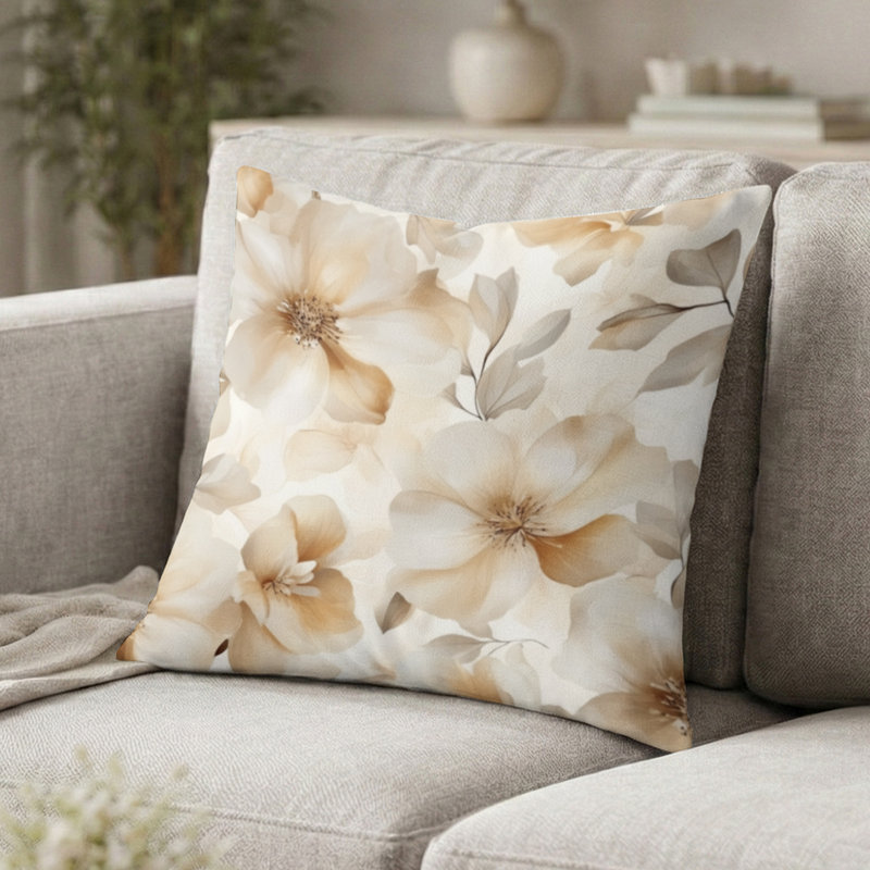 Coussin Floral, H 20 po x l 20 po