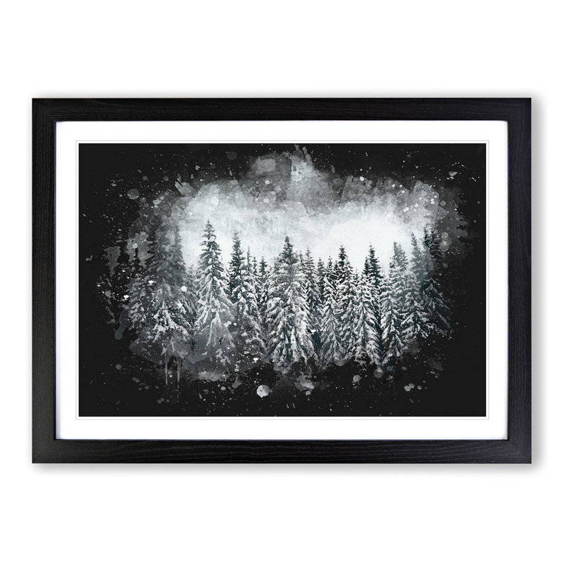 Points of the Trees - Picture Frame Graphic Art Print, Black Framed, 45cm H x 63cm W x 2cm D