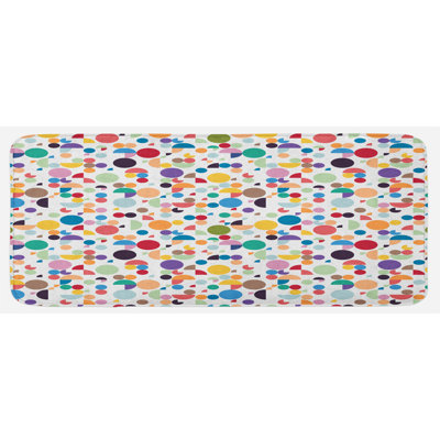 Tapis de cuisine multicolore multicolore rétro