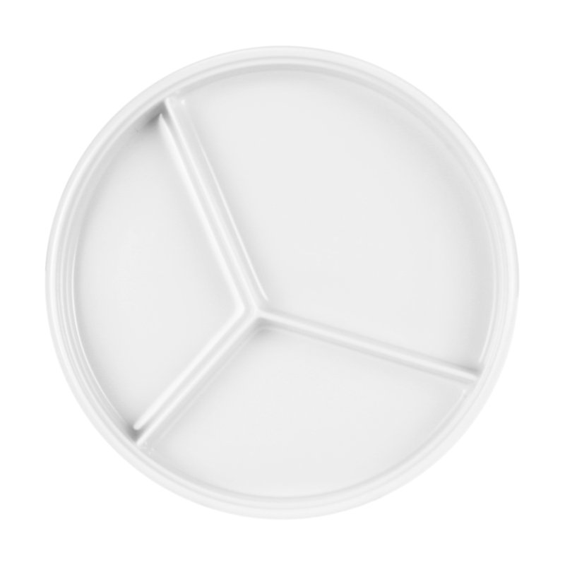 Thunder Group Inc. Nustone Melamine Divided Serving Dish, White