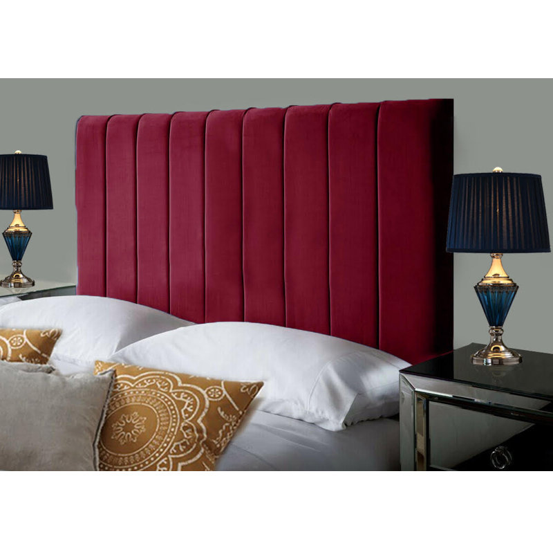 Upholstered Headboard, Burgundy, Single (3')