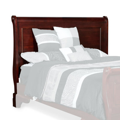 Traditional Queen Size Wooden Sleigh Headboard With Curved Back, Brown -  Winston Porter, 65ADC8065EDC4558B9C7380DE48CC8F0