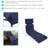 23" x 75" Tufted Chaise Lounge Chair Cushion - Blue-1433817681